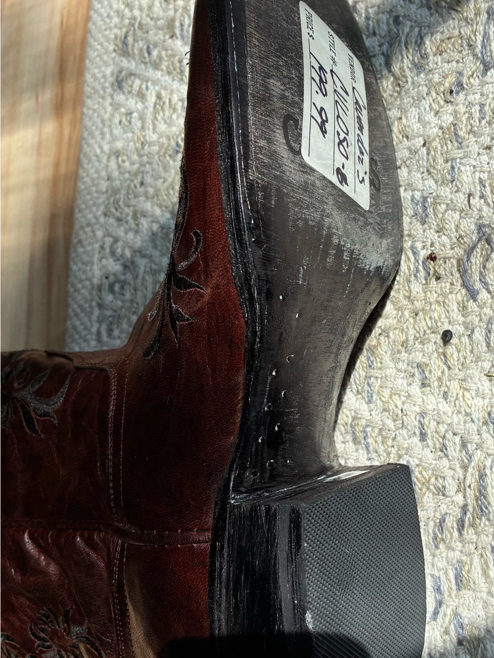 CAVENDERS NWT Women’s Embroidered Western Cowboy Boots - Brown - Picture 7 of 9